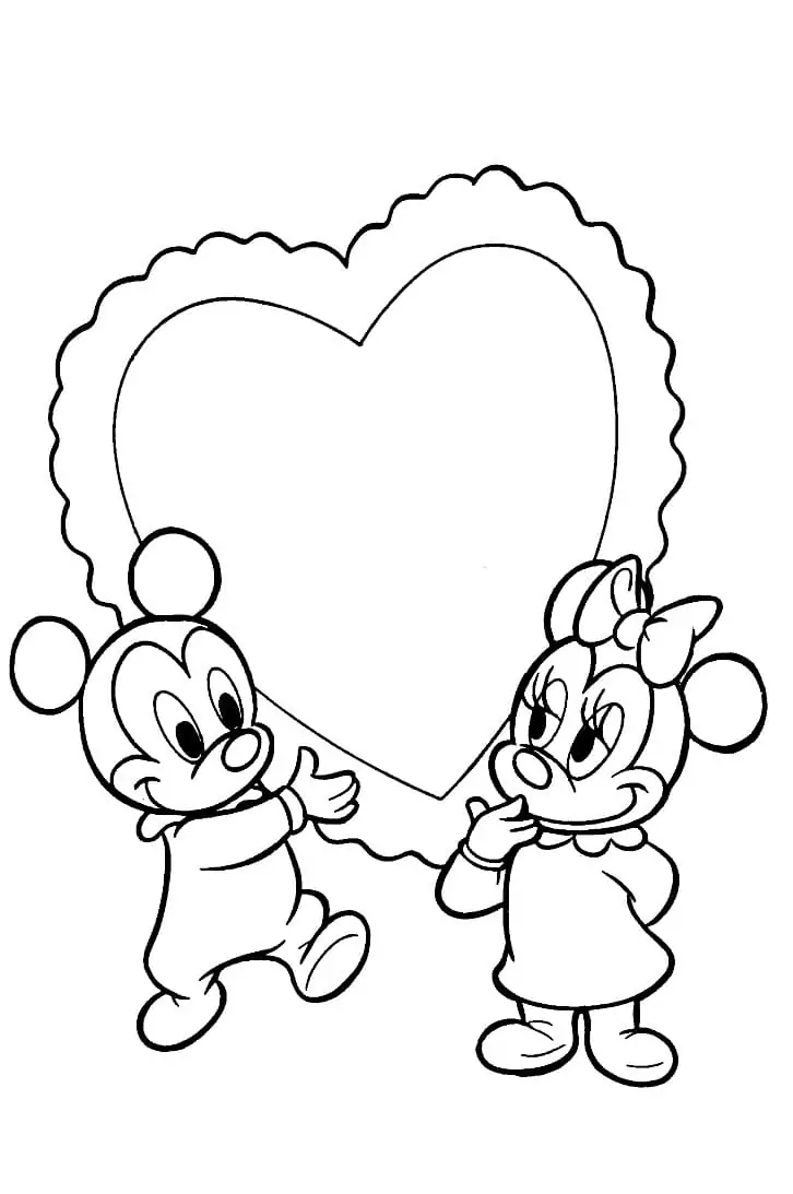 Babies Mickey and Minnie