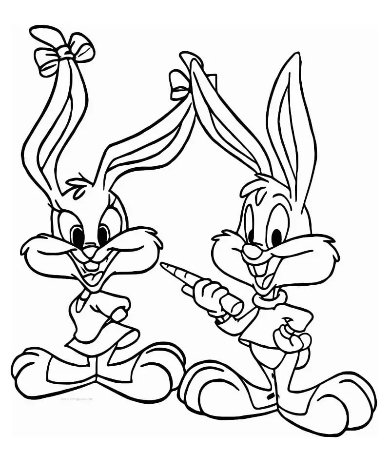 Babs Bunny and Buster Bunny