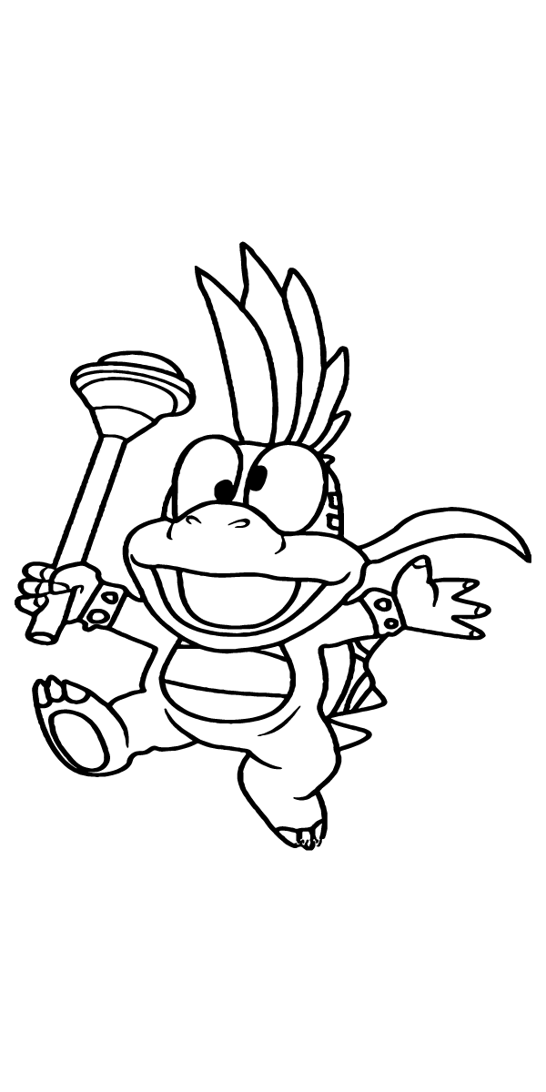 Cute Baby Bowser coloring page