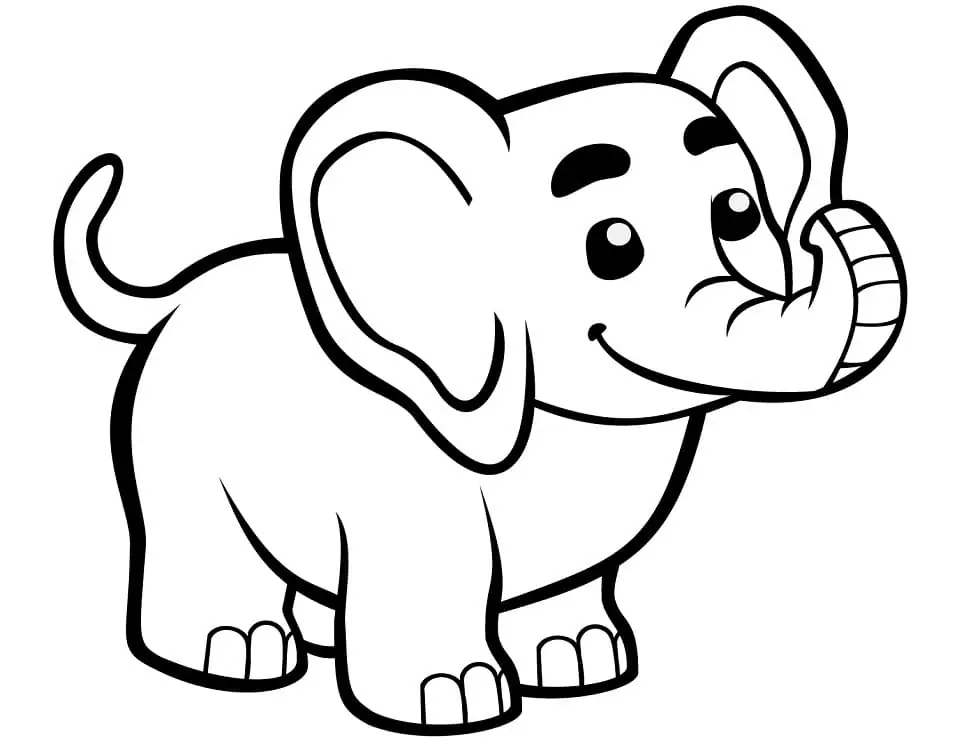 Baby-Elefant lächelt