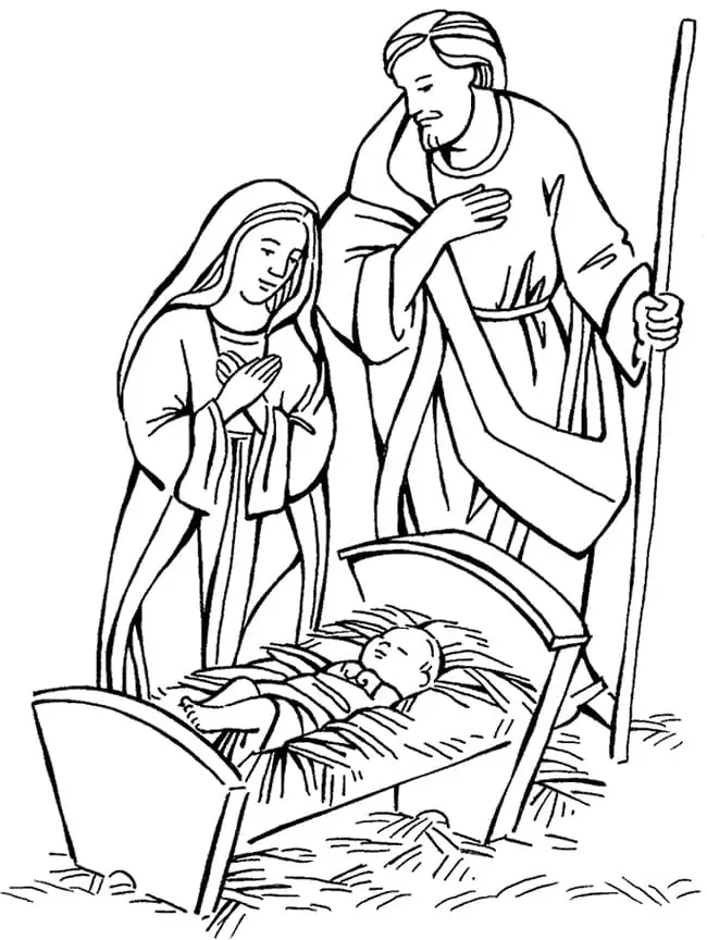 Jesuskind, Maria und Josef