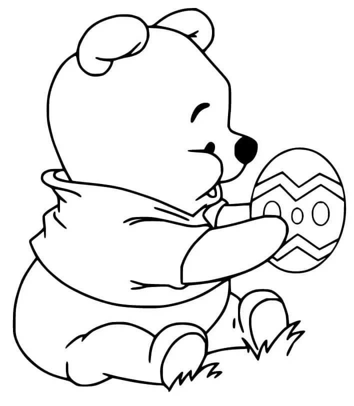 Baby Pooh with Easter Egg