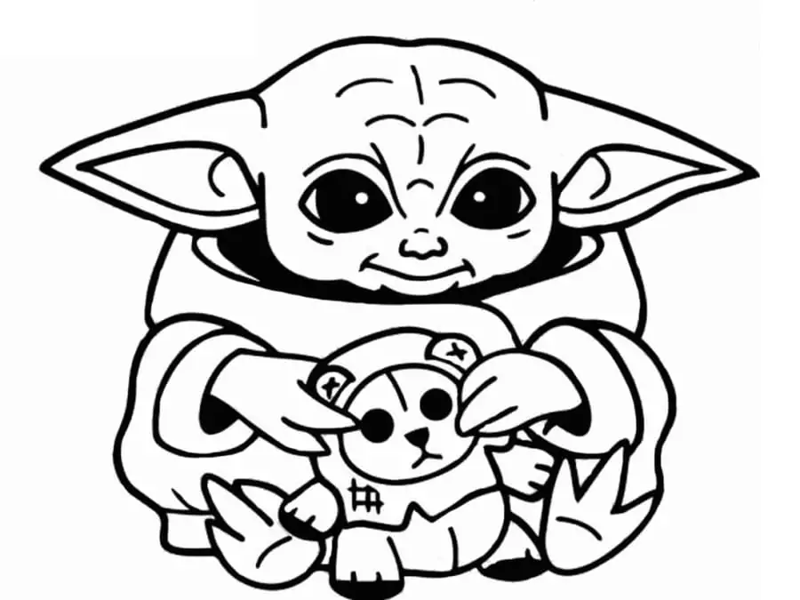 Baby Yoda and Toy