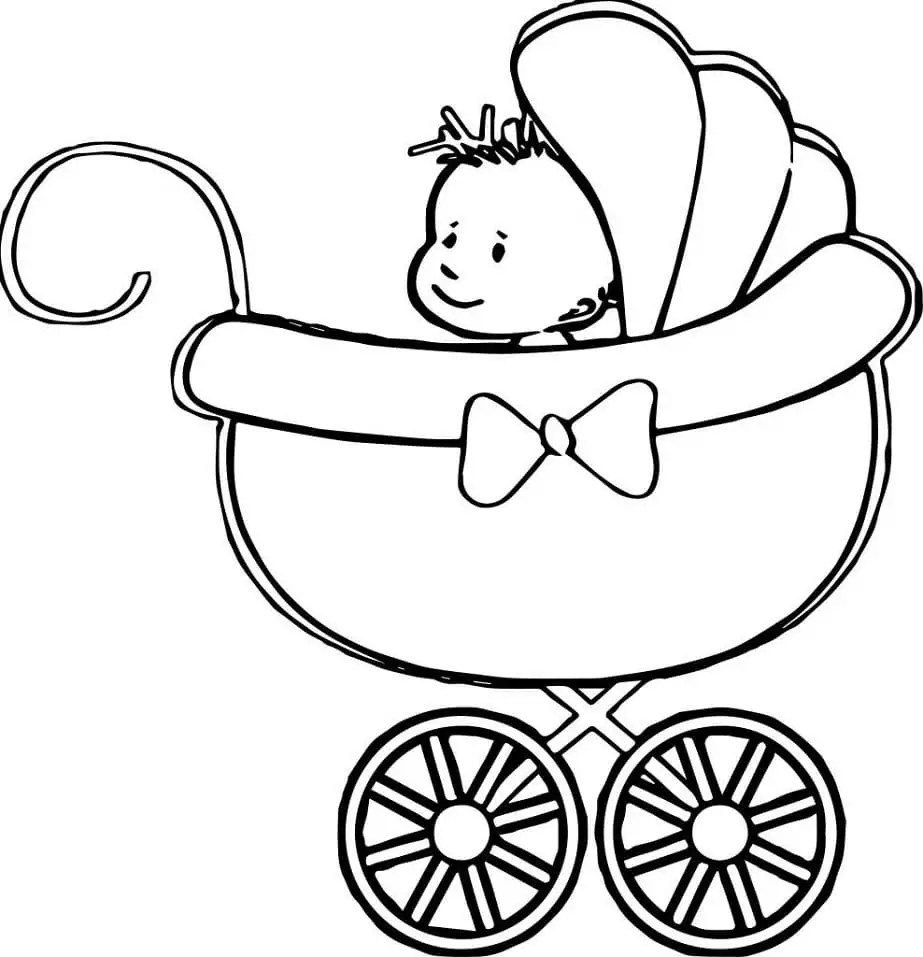 Baby im Kinderwagen