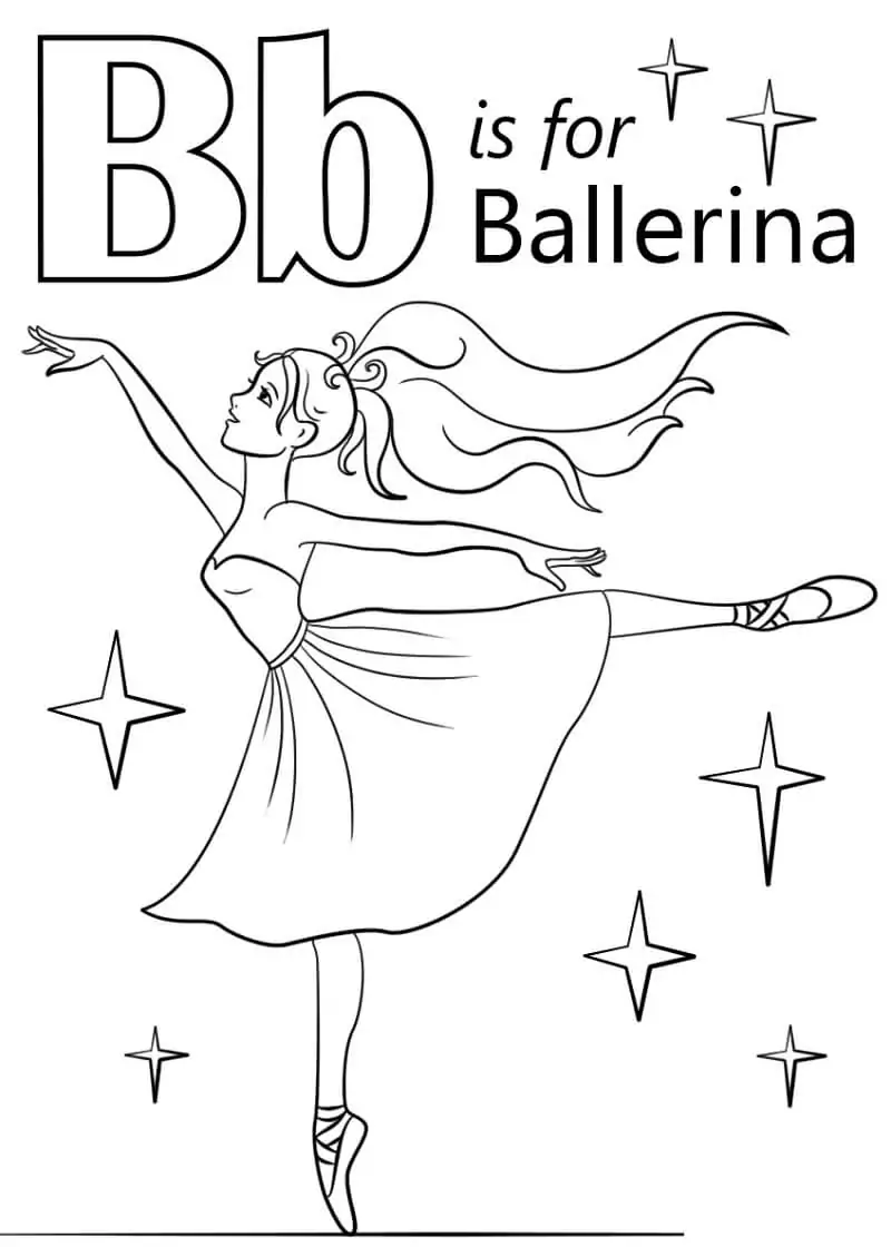 Ballerina Buchstabe B