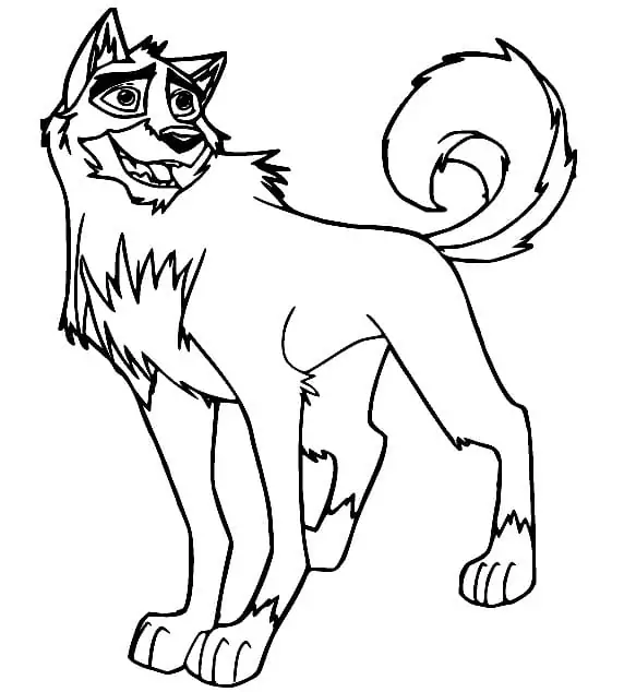 Balto Standing Coloring Page - Free Printable Coloring Pages for Kids
