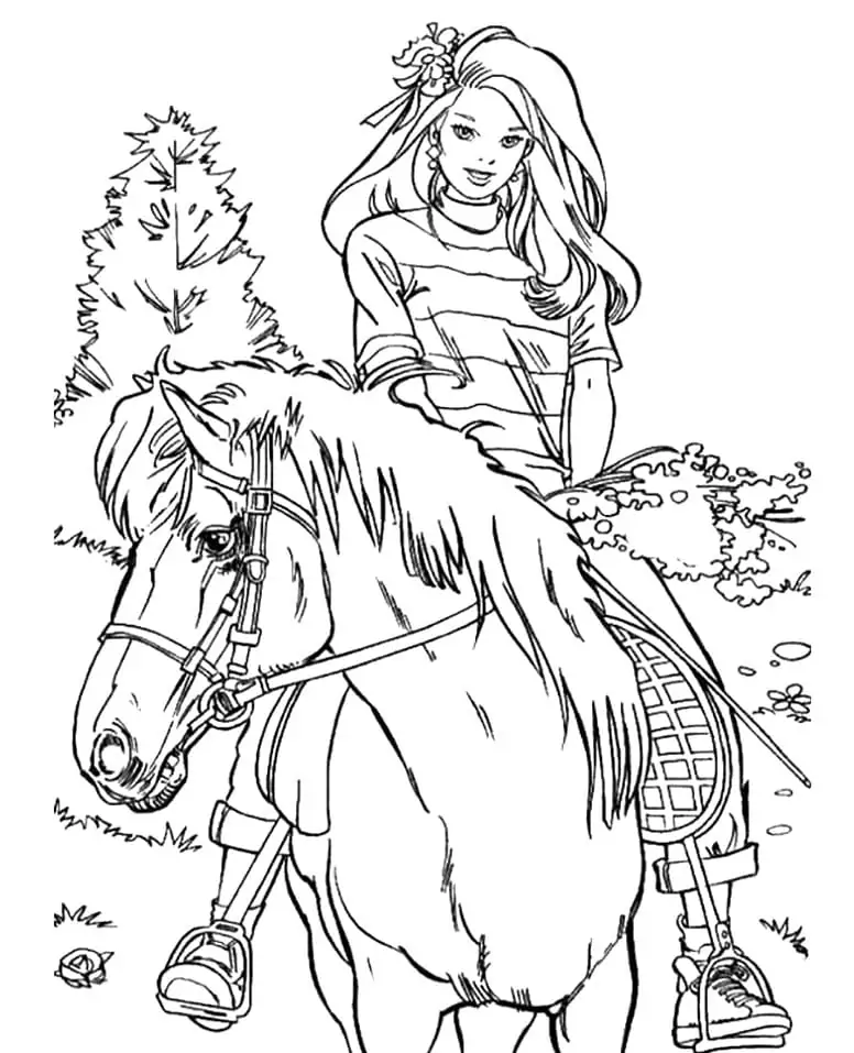 Barbie on Horse