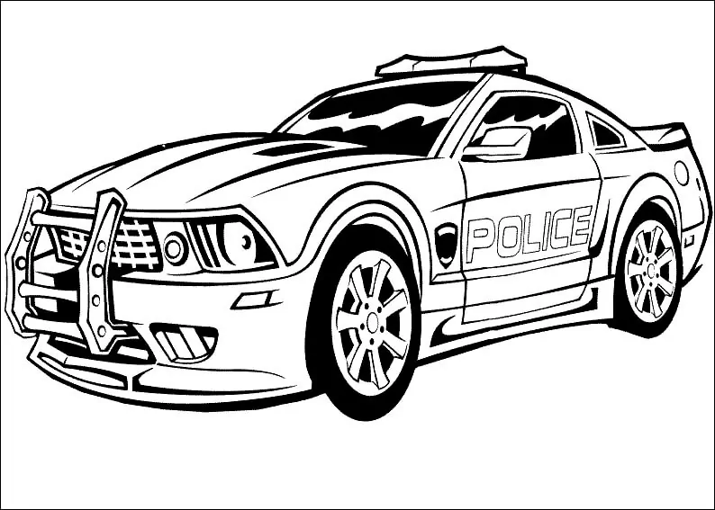 Barricade from Movie Coloring Page - Free Printable Coloring Pages for Kids