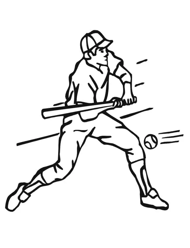 Little Baseball Player Coloring Page - Free Printable Coloring Pages ...