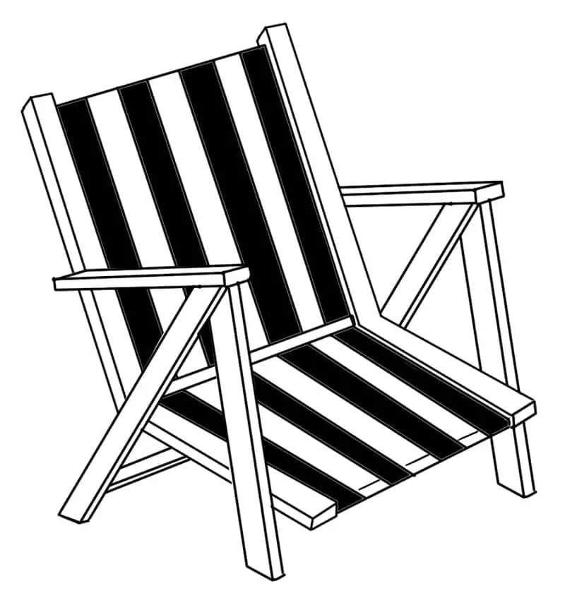 Printable Chair Färbung Seite - Kostenlose druckbare Malvorlagen für Kinder