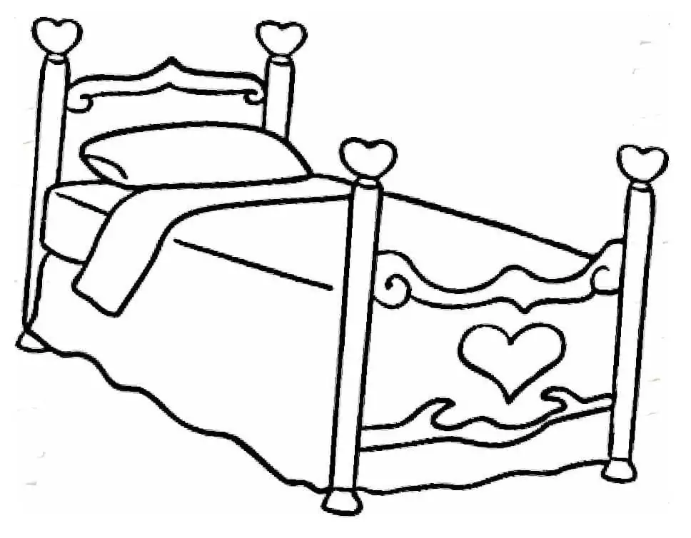 Bed 4 Coloring Page - Free Printable Coloring Pages for Kids