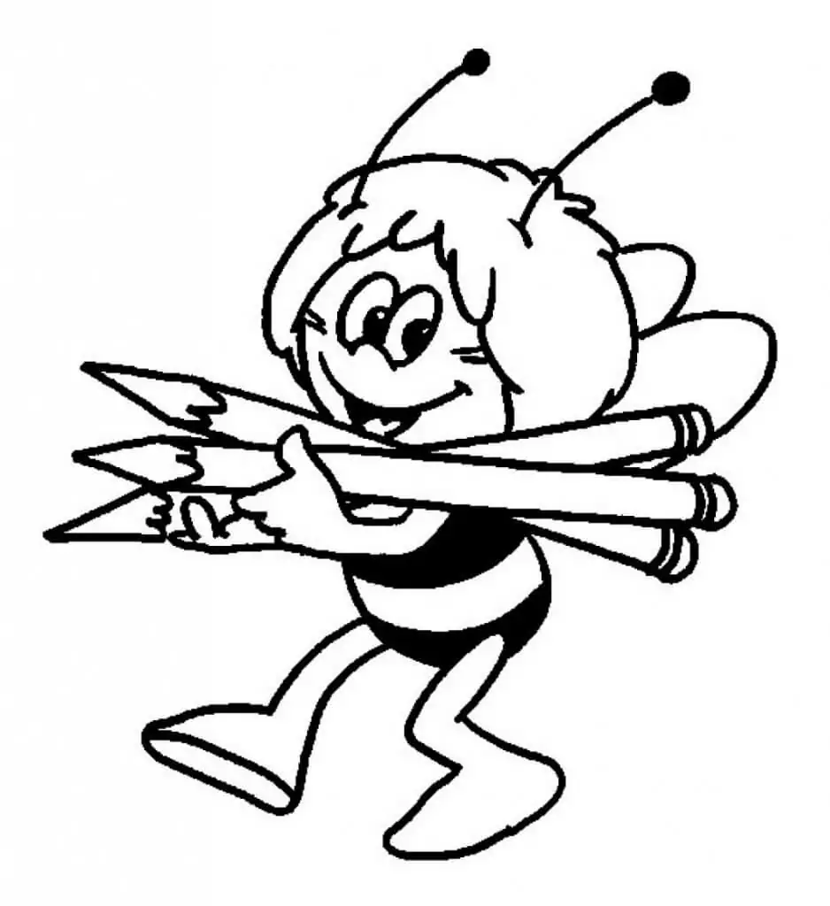 Bee and pencil
