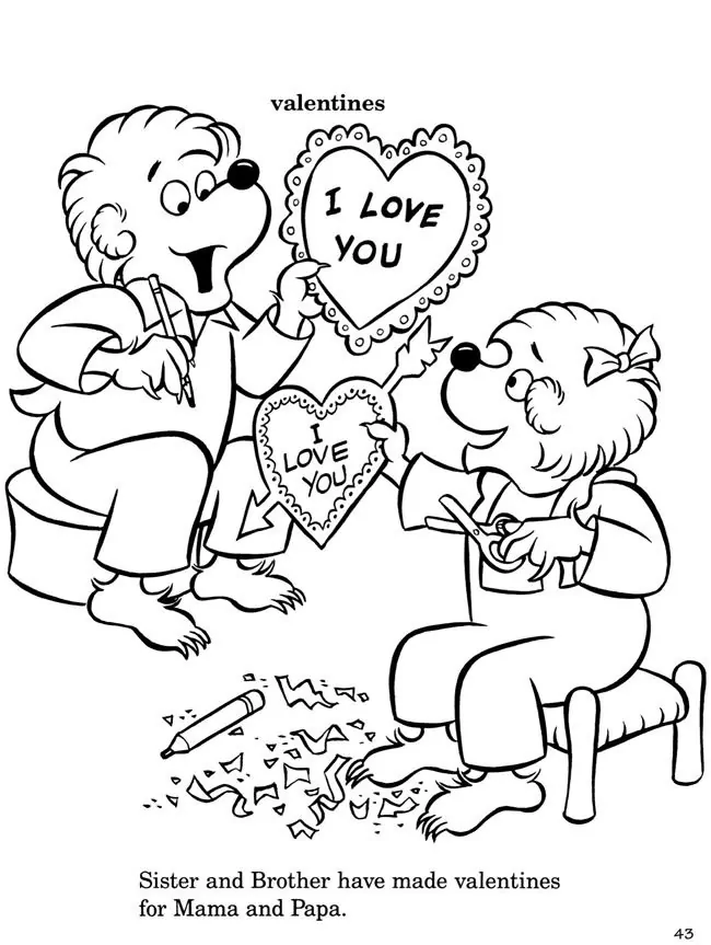 Berenstain Bären mit Valentinstag
