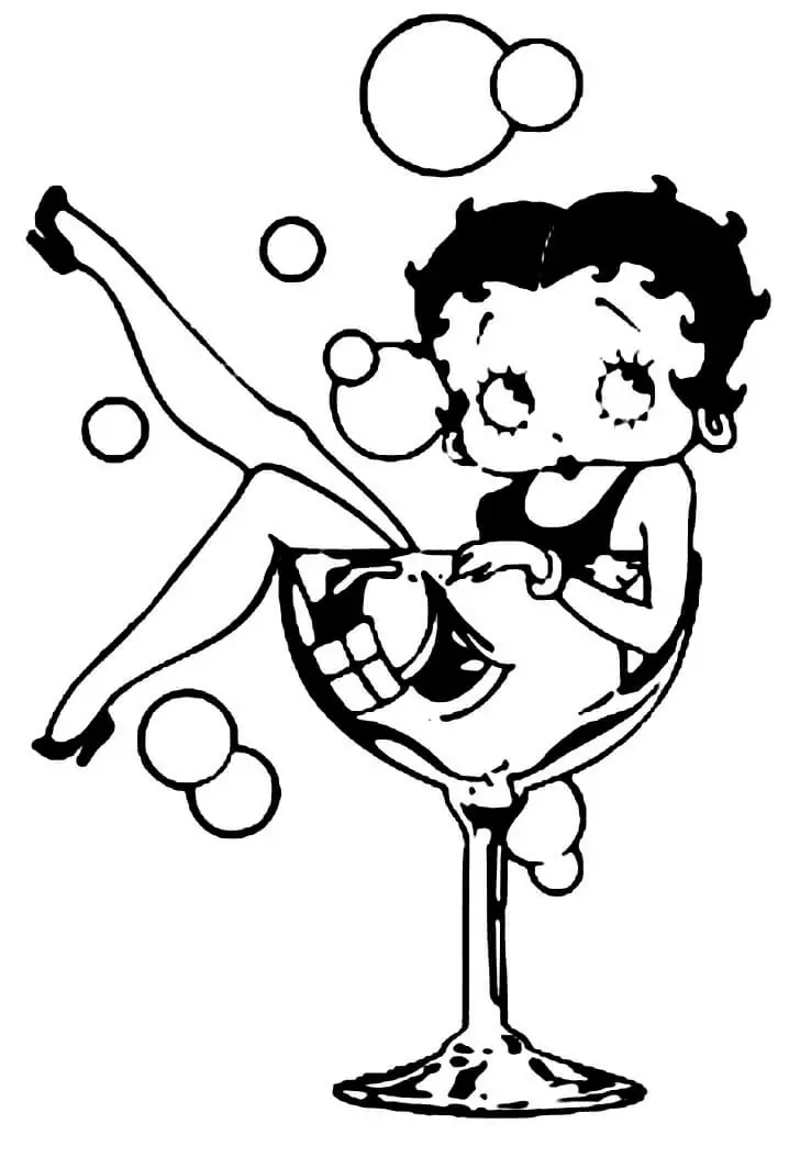 Betty Boop im Glas
