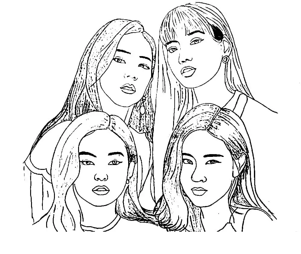 Blackpink Printable Coloring Page - Free Printable Coloring Pages for Kids