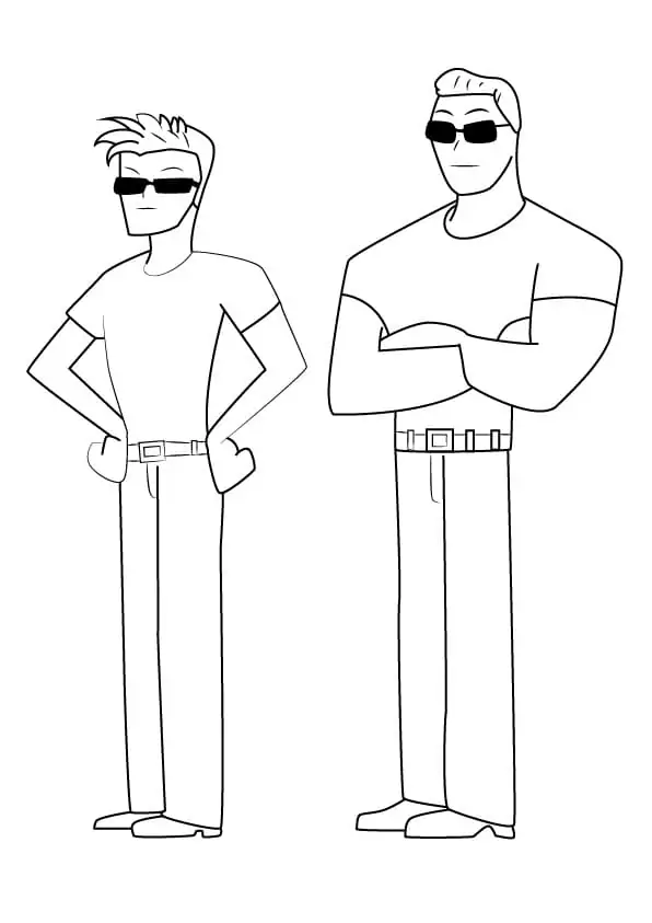 Blade and Christo from 6teen coloring page