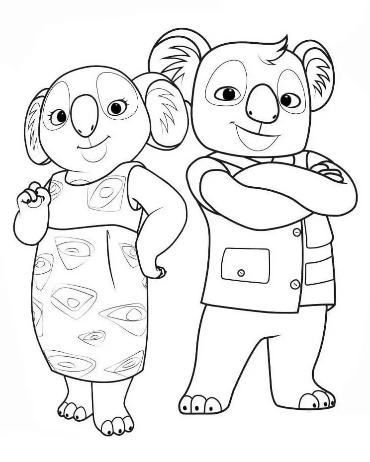 Blinky Bill Mom and Dad Coloring Page - Free Printable Coloring Pages ...