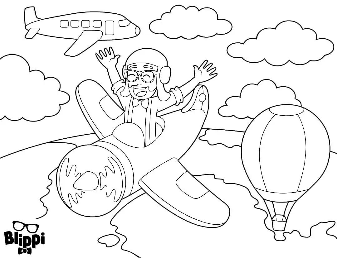 Blippi Coloring Pages - Free printable coloring pages for kids