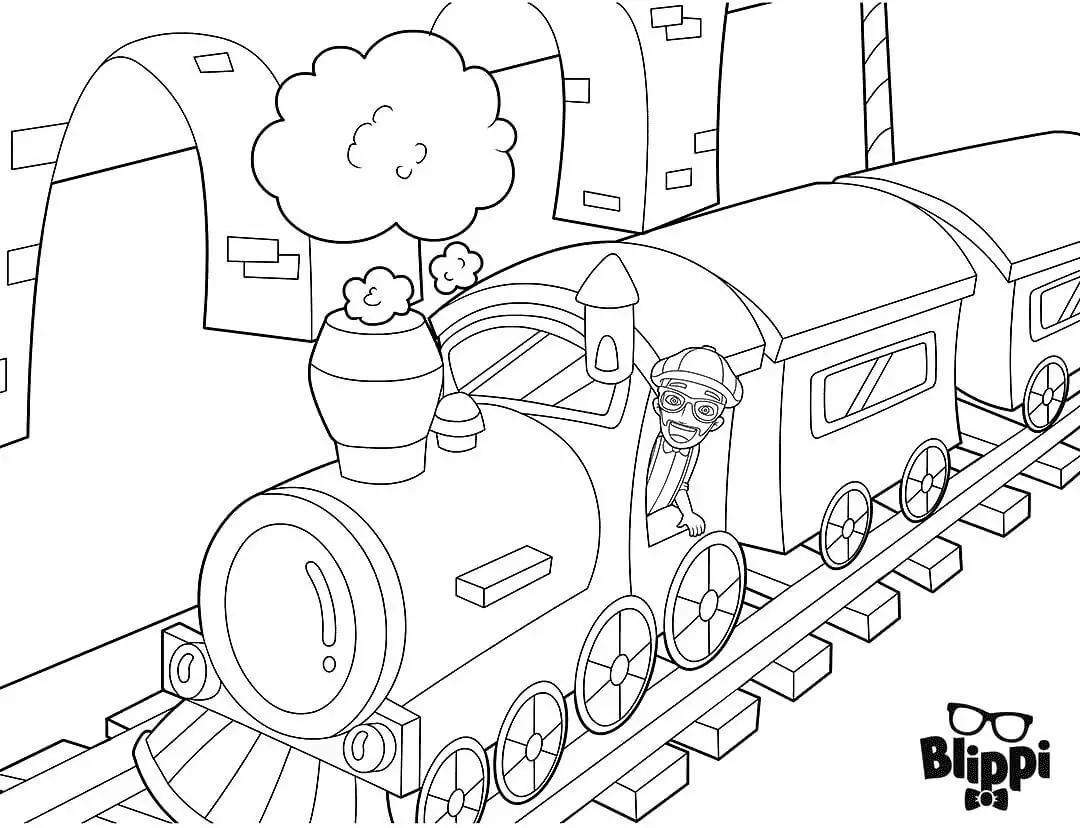 Blippi and Train