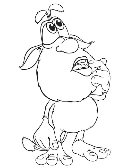 Booba is Wondering Coloring Page - Free Printable Coloring Pages for Kids