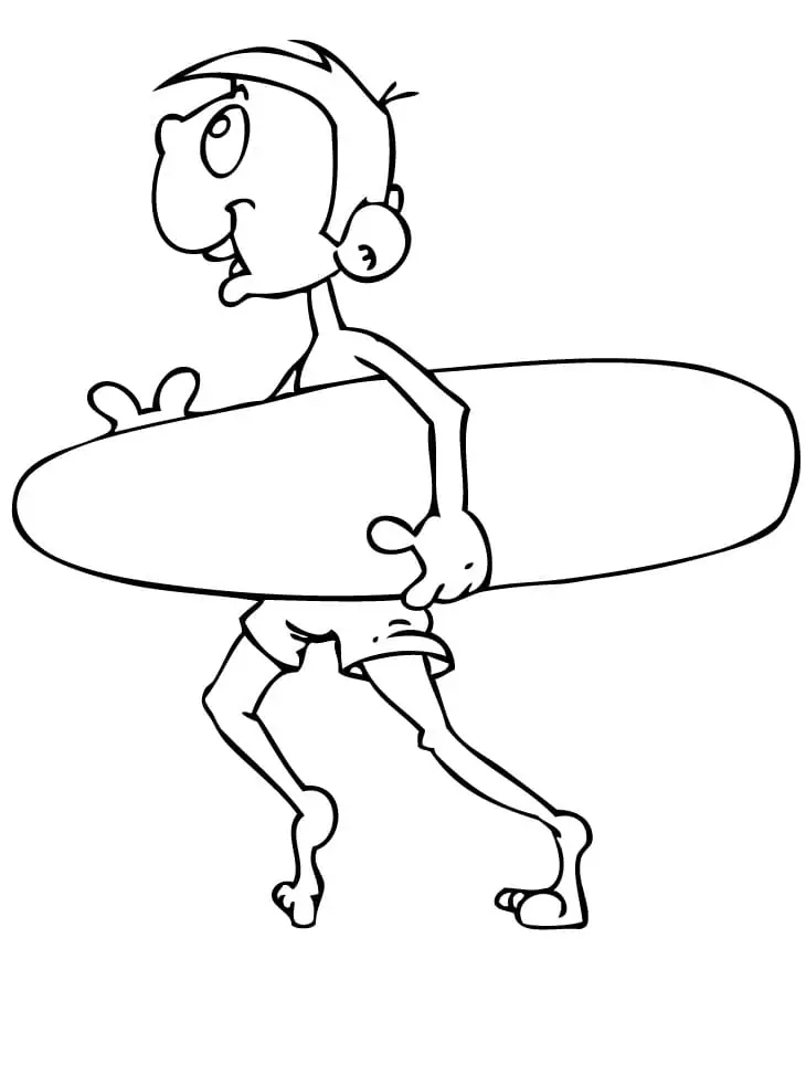 Boy With Surfboard
