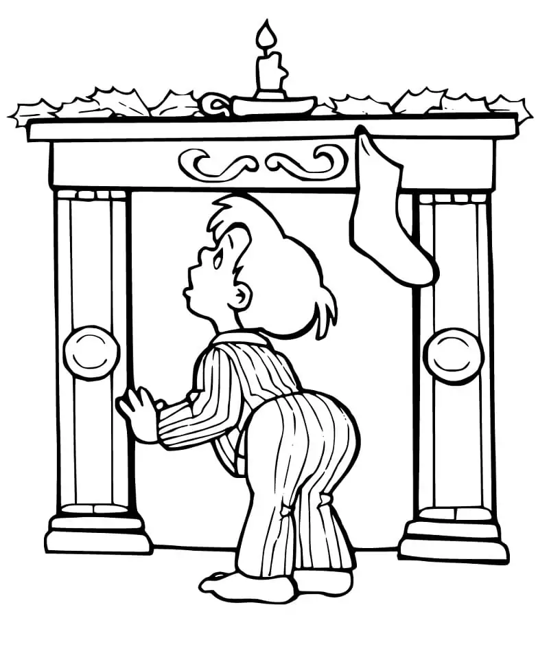 Fireplace on Livingroom Coloring Page - Free Printable Coloring Pages ...
