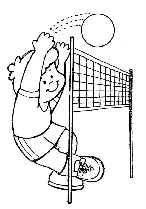 Boy playing Volleyball