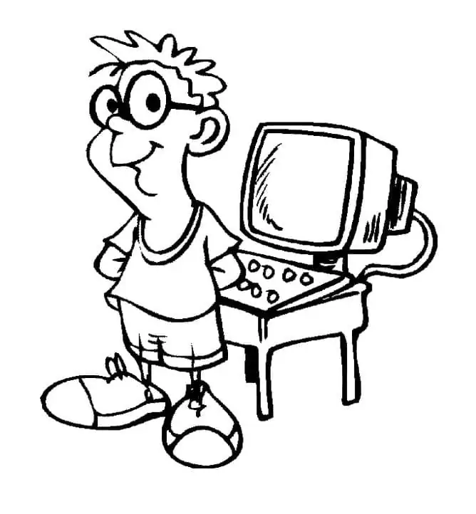 Boy with Computer