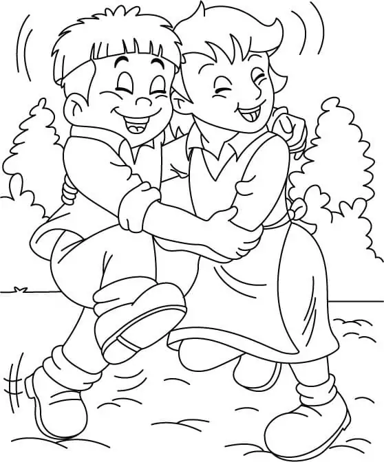 Best Friends Bears Coloring Page - Free Printable Coloring Pages for Kids