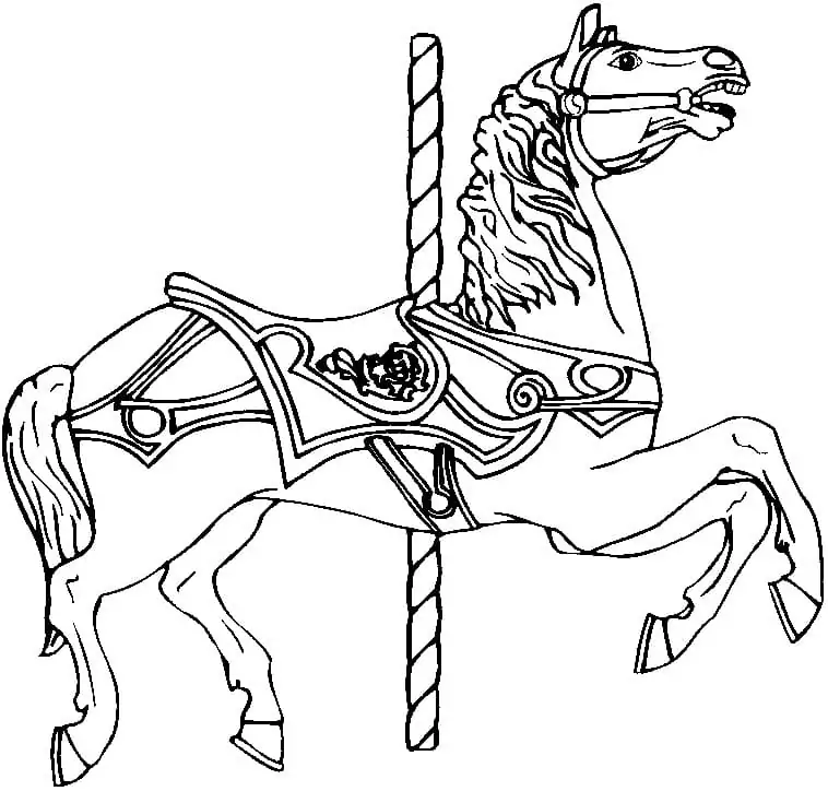 Carousel Horse to Color