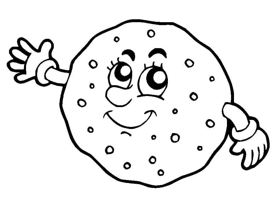 Cartoon Cookie coloring page