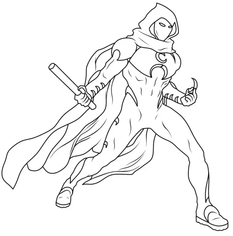 Printable Moon Knight Coloring Page - Free Printable Coloring Pages for ...