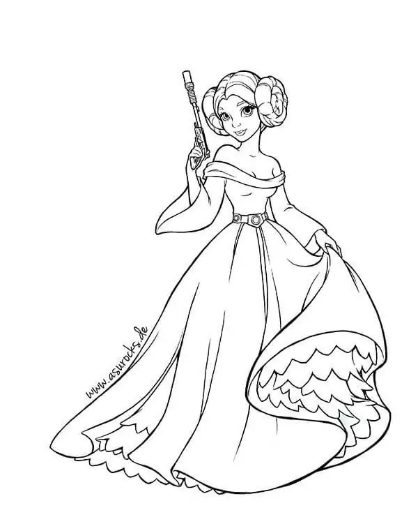 Cartoon Princess Leia