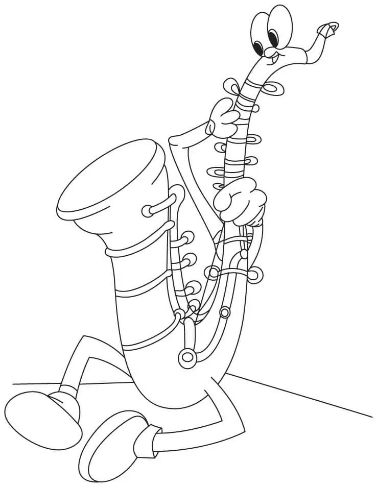 Cartoon Saxophone