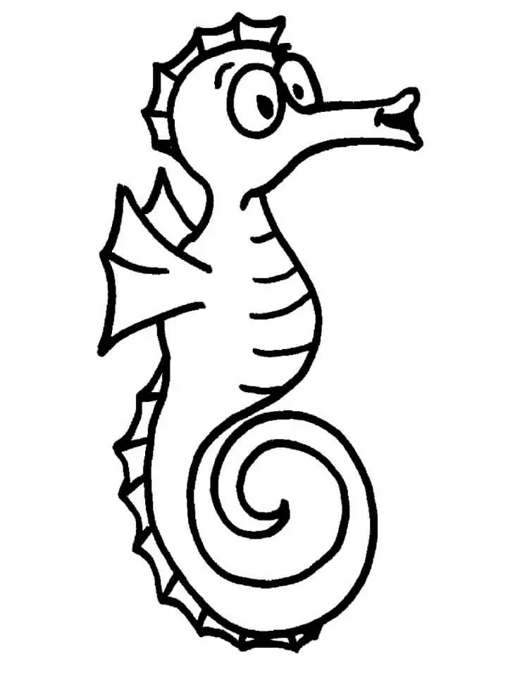 Cartoon Seahorse