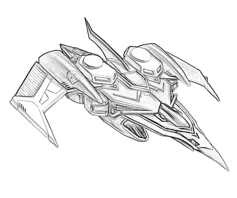 Cartoon Starscream Fighter Jet Coloring Page - Free Printable Coloring ...