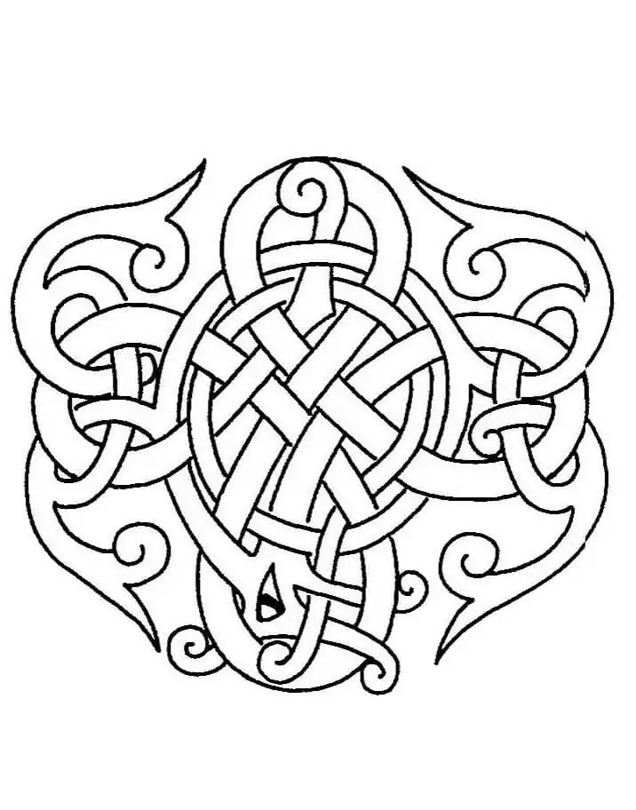 Celtic Ornament Design Coloring Page - Free Printable Coloring Pages ...