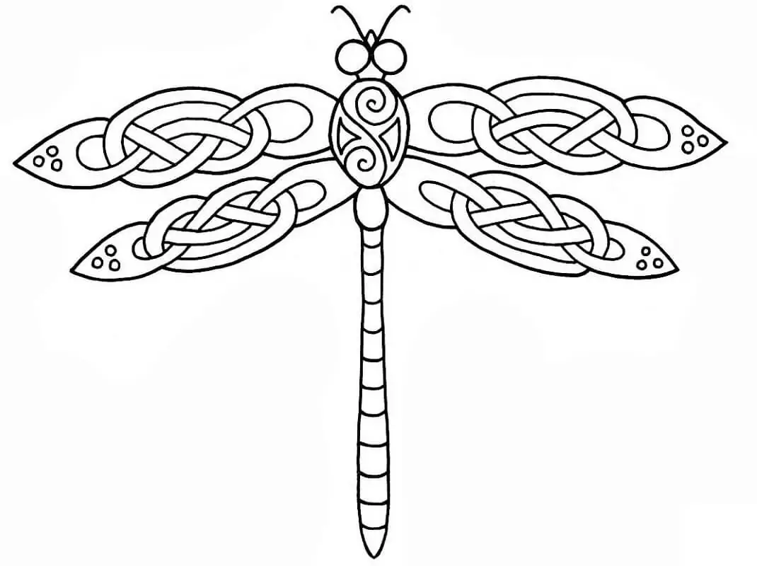 Keltisches Libellen-Design