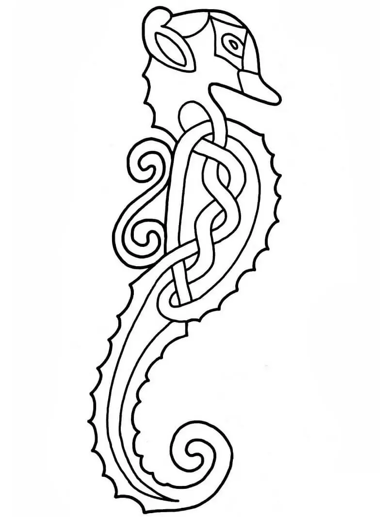 Keltisches Seepferdchen-Design