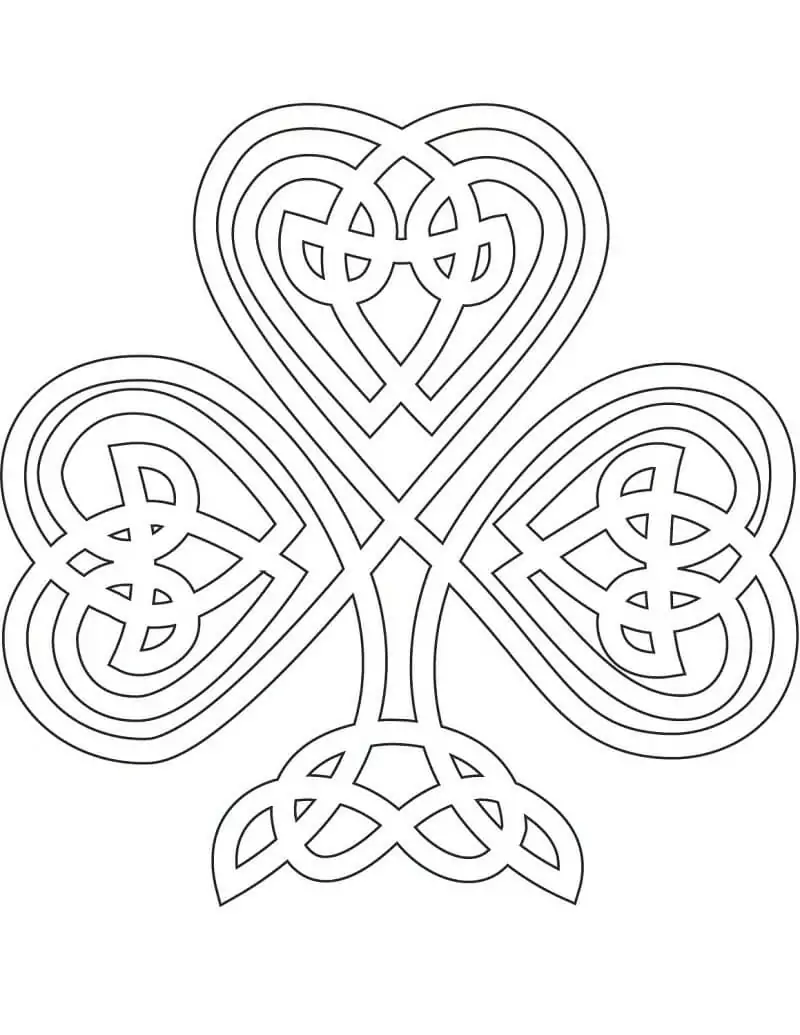 Kleeblatt im keltischen Stil