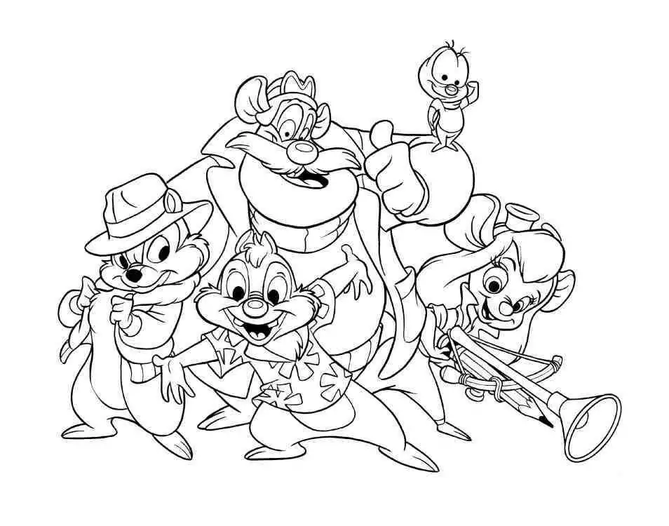 Characters from Chip and Dale