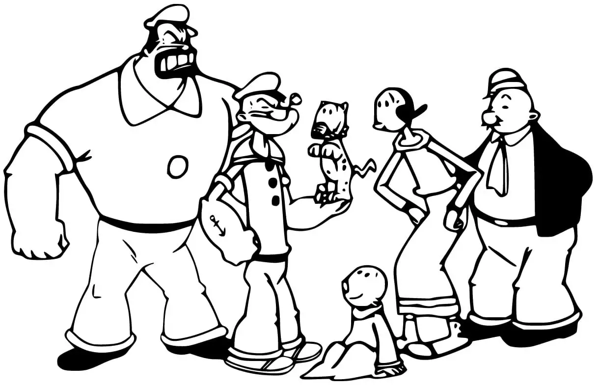 Characters from Popeye