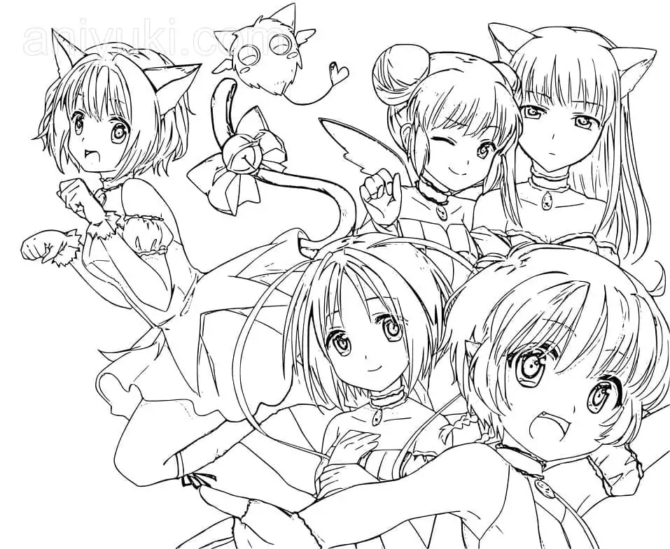 Characters from Tokyo Mew Mew 