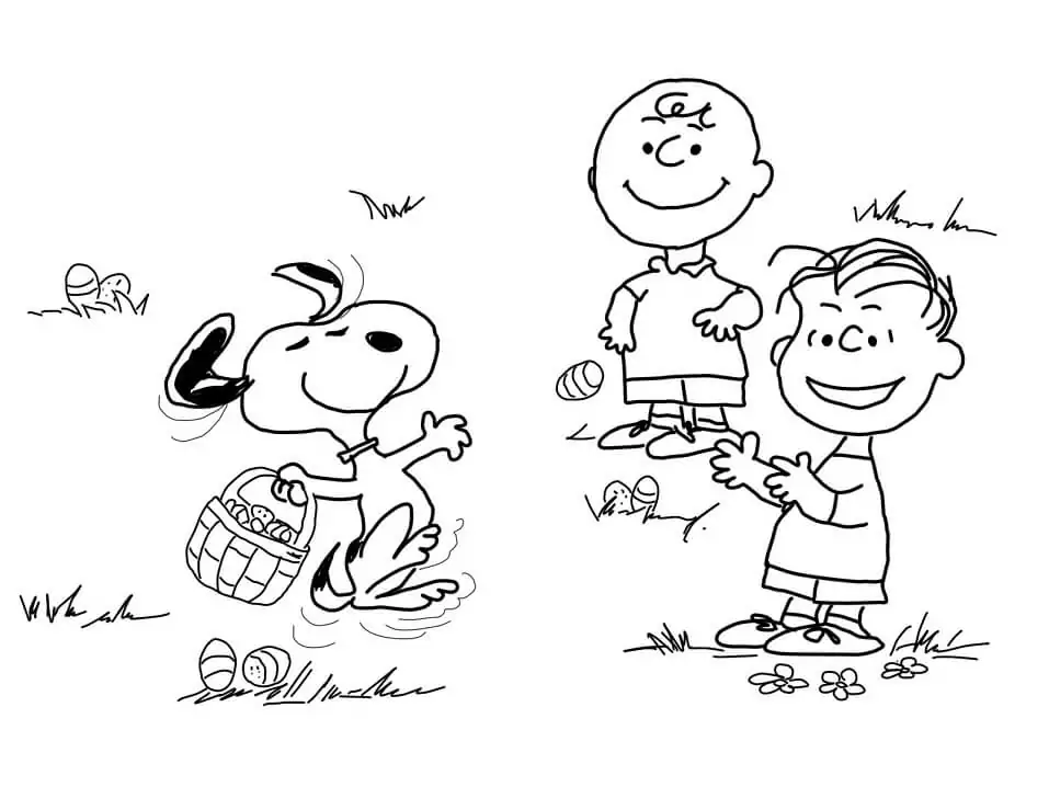 Happy Charlie Brown Coloring Page - Free Printable Coloring Pages for Kids