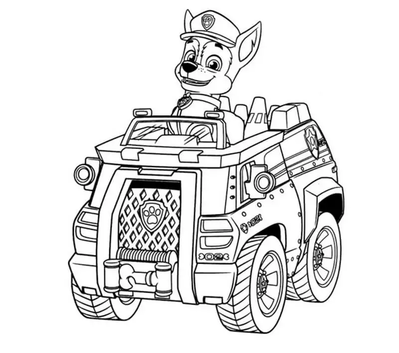 24+ Chase Paw Patrol Coloring Page