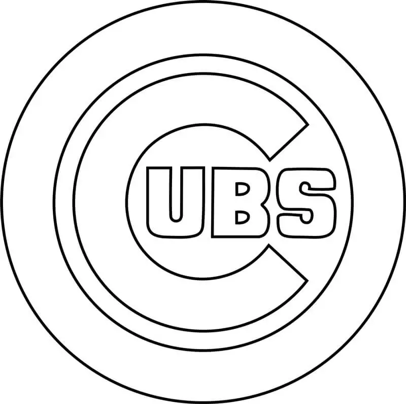 Chicago Cubs coloring page 3