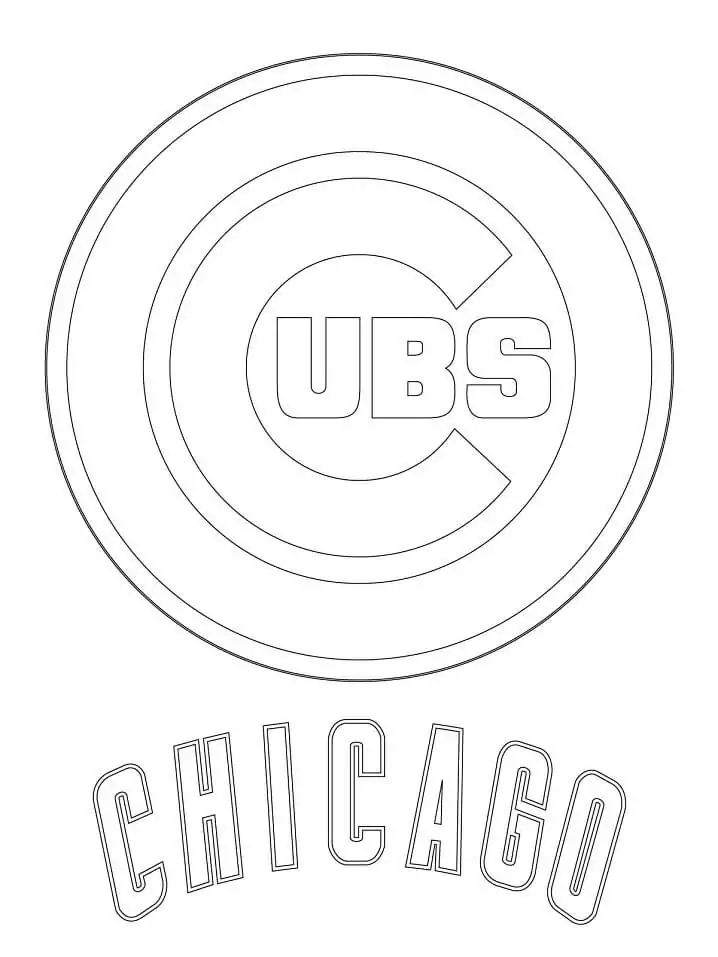 Chicago Cubs coloring page 4