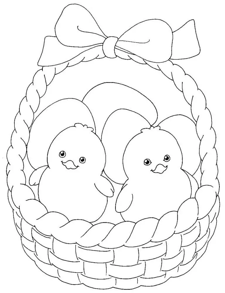 Chicks in Easter Basket