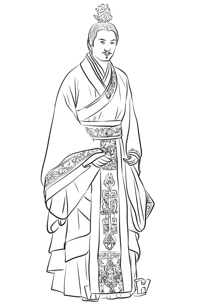 Chinese Man Wearing Hanfu