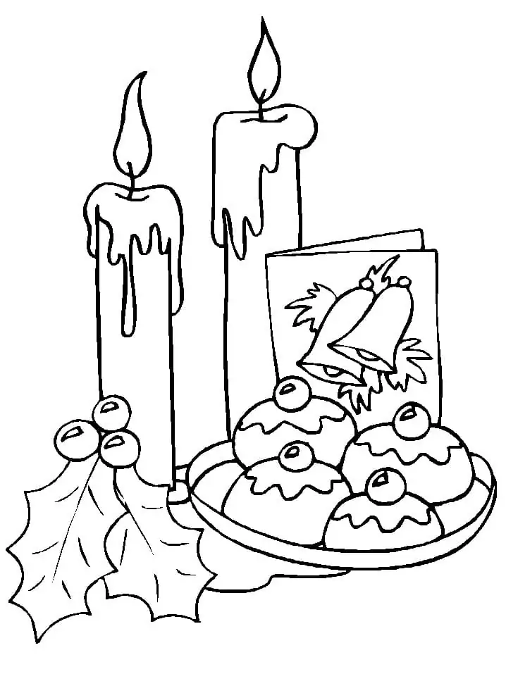 Christmas Candles with Cookies
